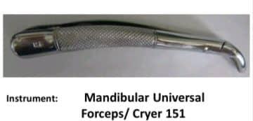 Oral Surgery Instrument: Mandibular Universal Forceps
