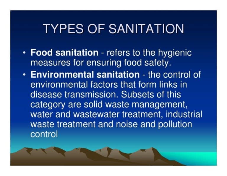 What Is Sanitation Meaning