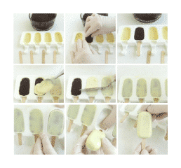Making Cakesicles: Paint White Chocolate Into Popsicle Molds - Healthsoothe
