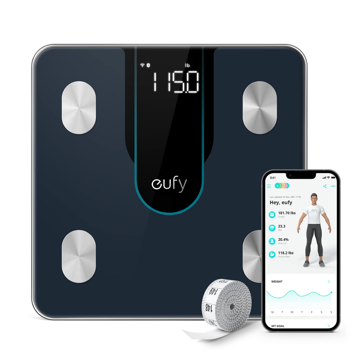 Best Smart Scale With Unlimited User Tracking With Clear App Interface - Eufy Smart Scale P2 Pro - Healthsoothe