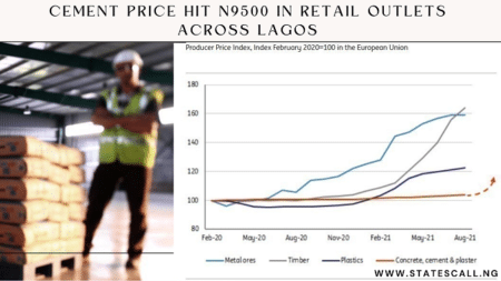 Cement Price Hit N9500 In Retail Outlets Across Lagos - Statescall.ng