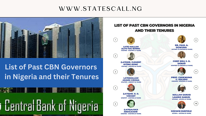 List Of Past Cbn Governors In Nigeria And Their Tenures